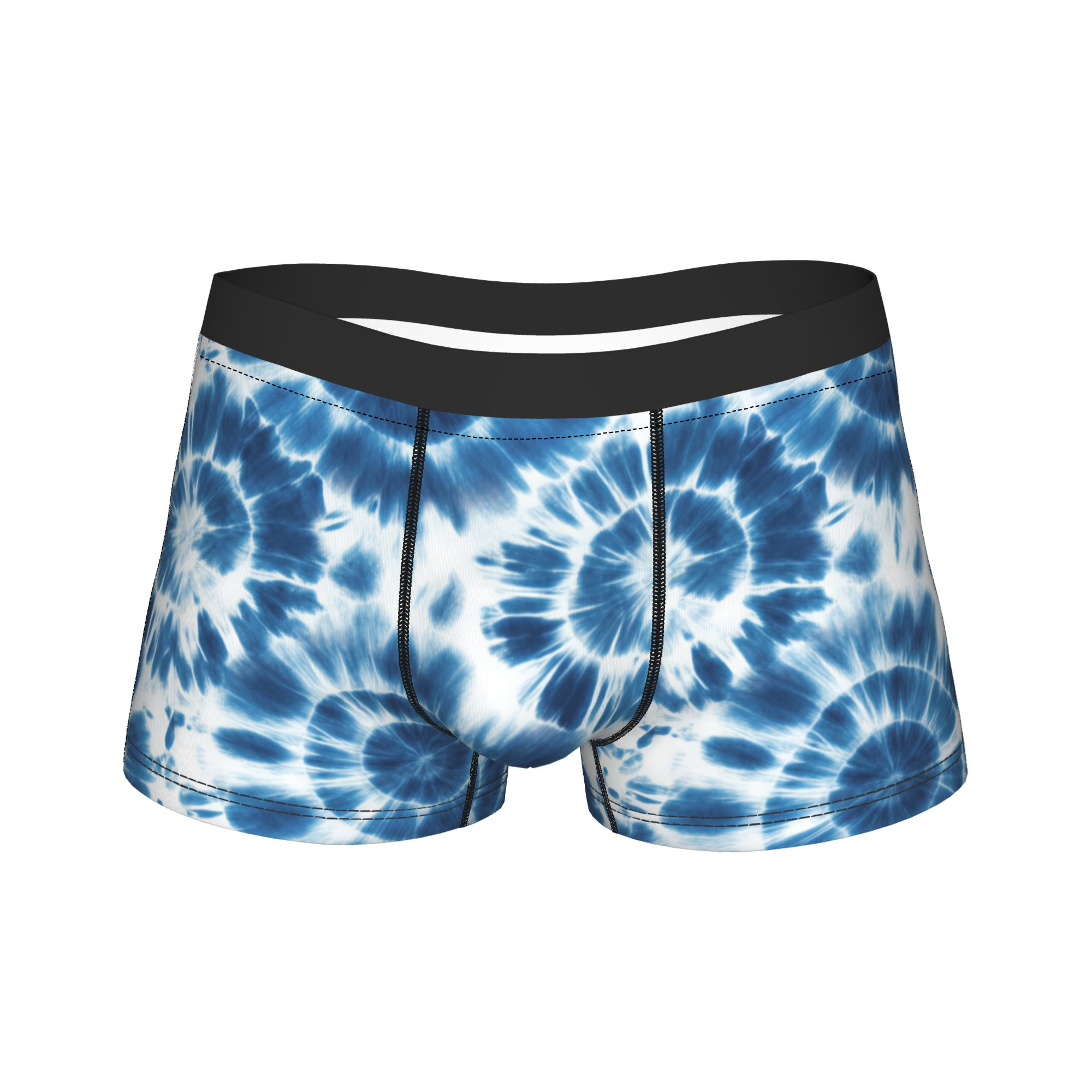 Shibori Tie Dye - タイダイ染めシボリ柄シームレスボクサーブリーフ下着高品質男性用伸縮性ボクサーショーツカスタムプラスサイズパンツ