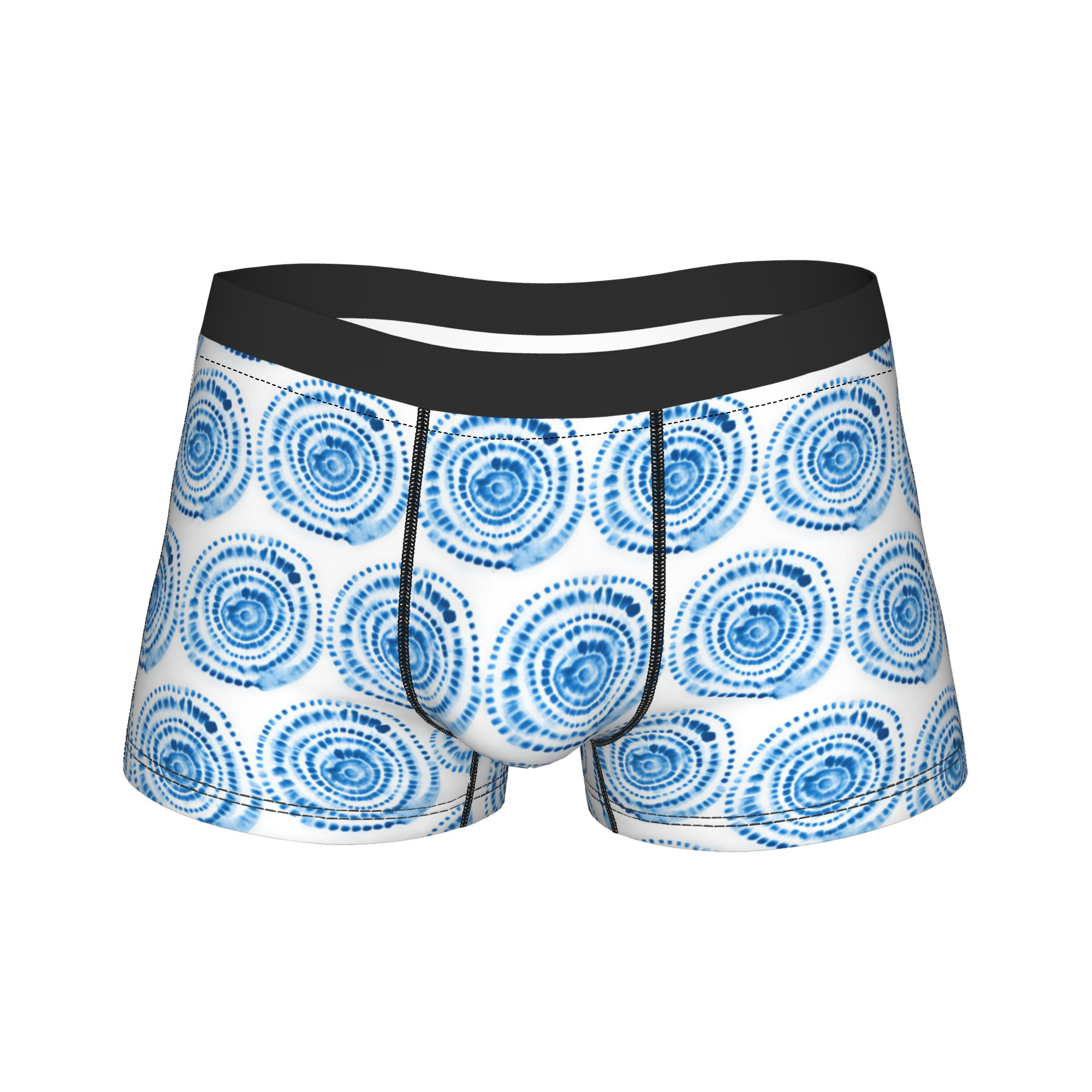 Shibori Tie Dye - シームレスなしわ模様の絞り染め装飾下着男性ショーツブリーフセクシーなソフトトランク品質プリント大きいサイズのパンティー