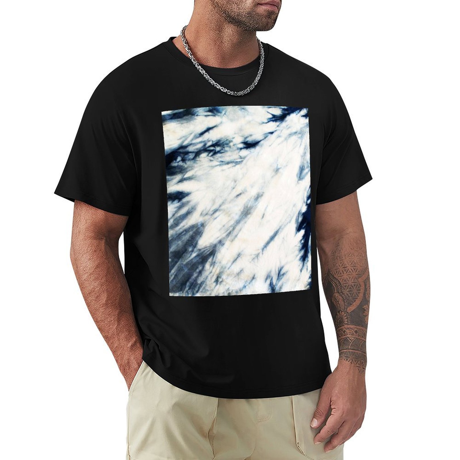 Shibori Tie Dye - シボリ インディゴ マーブル タイダイ Tシャツ ホリデー