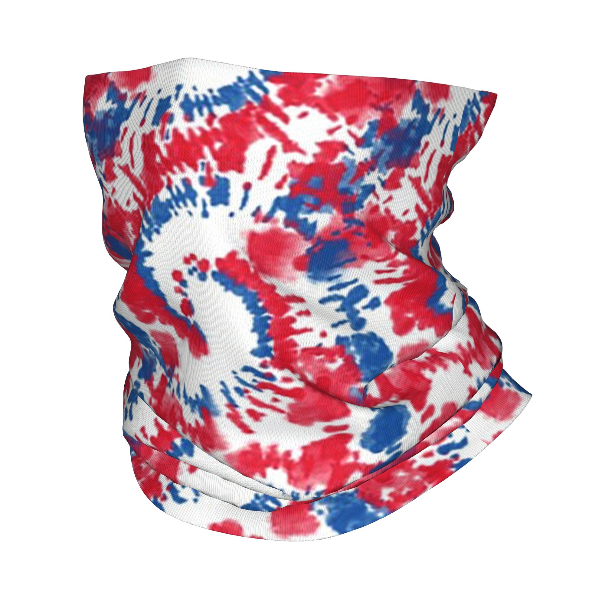 Shibori Tie Dye - レッドタイダイシボリパターンツイールバンダナネックゲイタープリントマスクスカーフ多機能ヘッドバンド乗馬用ユニセックス大人用