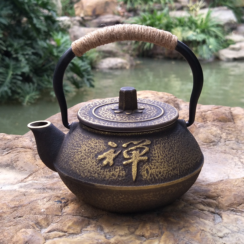 Cast Iron Tetsubin - 鋳鉄ティーポット日本 Tetsubin ケトルティーポット、スプーン 300 ミリリットルカンフー注入器ステンレス鋼ネットフィルター