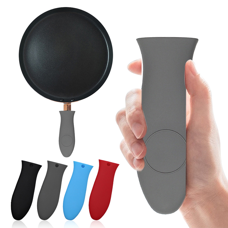 Cast Iron Tetsubin - 滑り止めシリコン鍋ハンドルホルダー、取り外し可能な調理器具パーツ、鍋つかみ、鋳鉄フライパン用グリップスリーブカバー、鍋やフライパンのハンドル