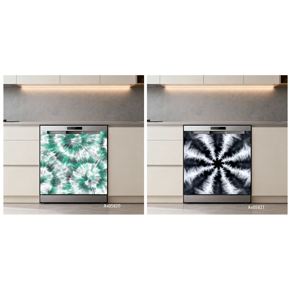 ボヘミアン風絞り染めマンダラ食器洗い機用ステッカー自己粘着ラ - Shibori Tie Dye のレビューと価格