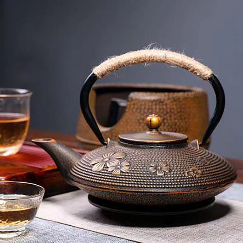 鋳鉄製ティーポットセット、ストレーナー付き、日本茶ポット、鉄 - Cast Iron Tetsubin のレビューと価格
