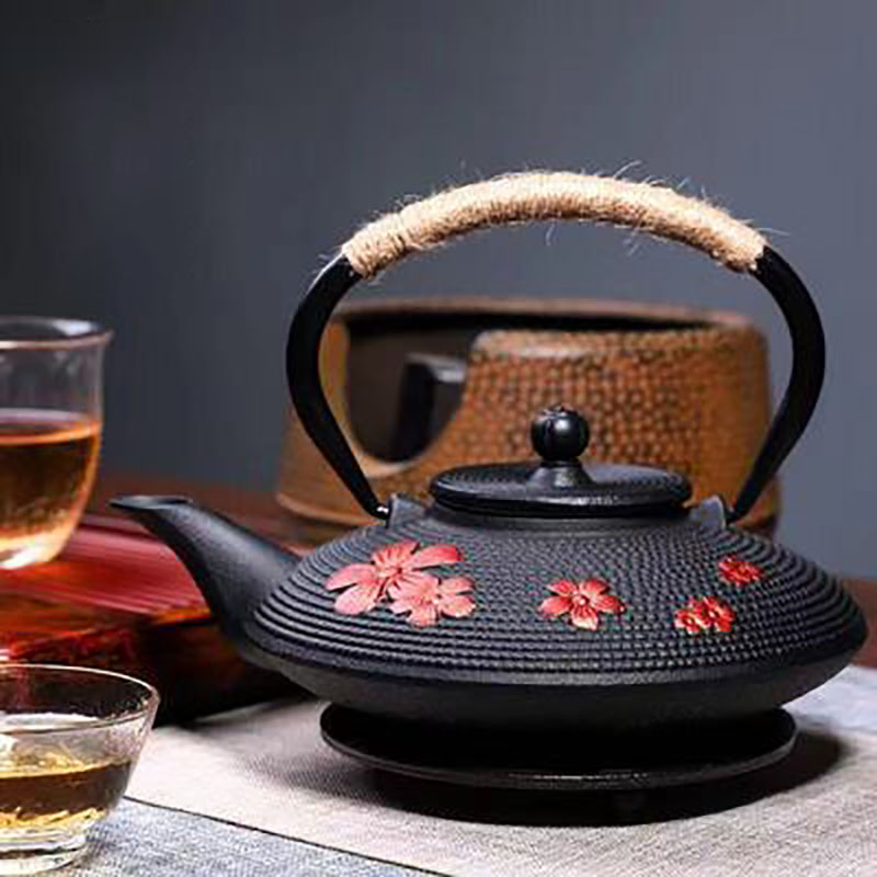 鋳鉄製ティーポットセット、ストレーナー付き、日本茶ポット、鉄 - Cast Iron Tetsubin のレビューと価格