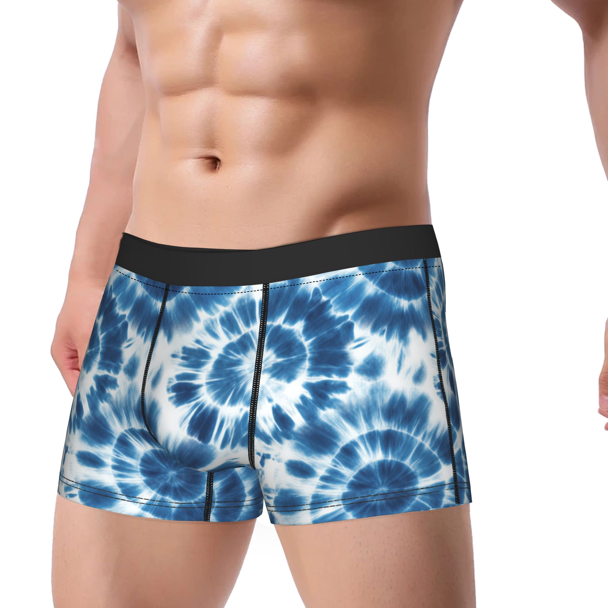 タイダイ染めシボリ柄シームレスボクサーブリーフ下着高品質男性 - Shibori Tie Dye のレビューと価格