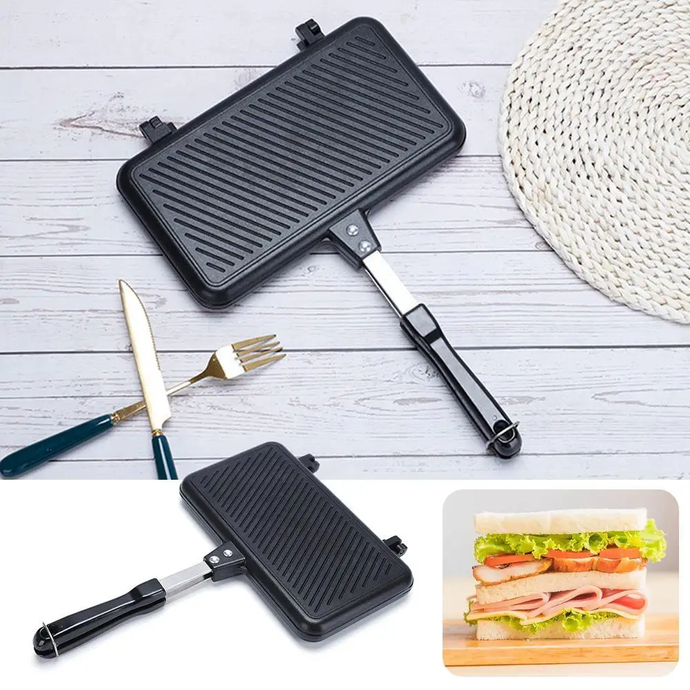 両面フライパンノンスティックサンドイッチメーカーワッフルパン - Cast Iron Tetsubin のレビューと価格