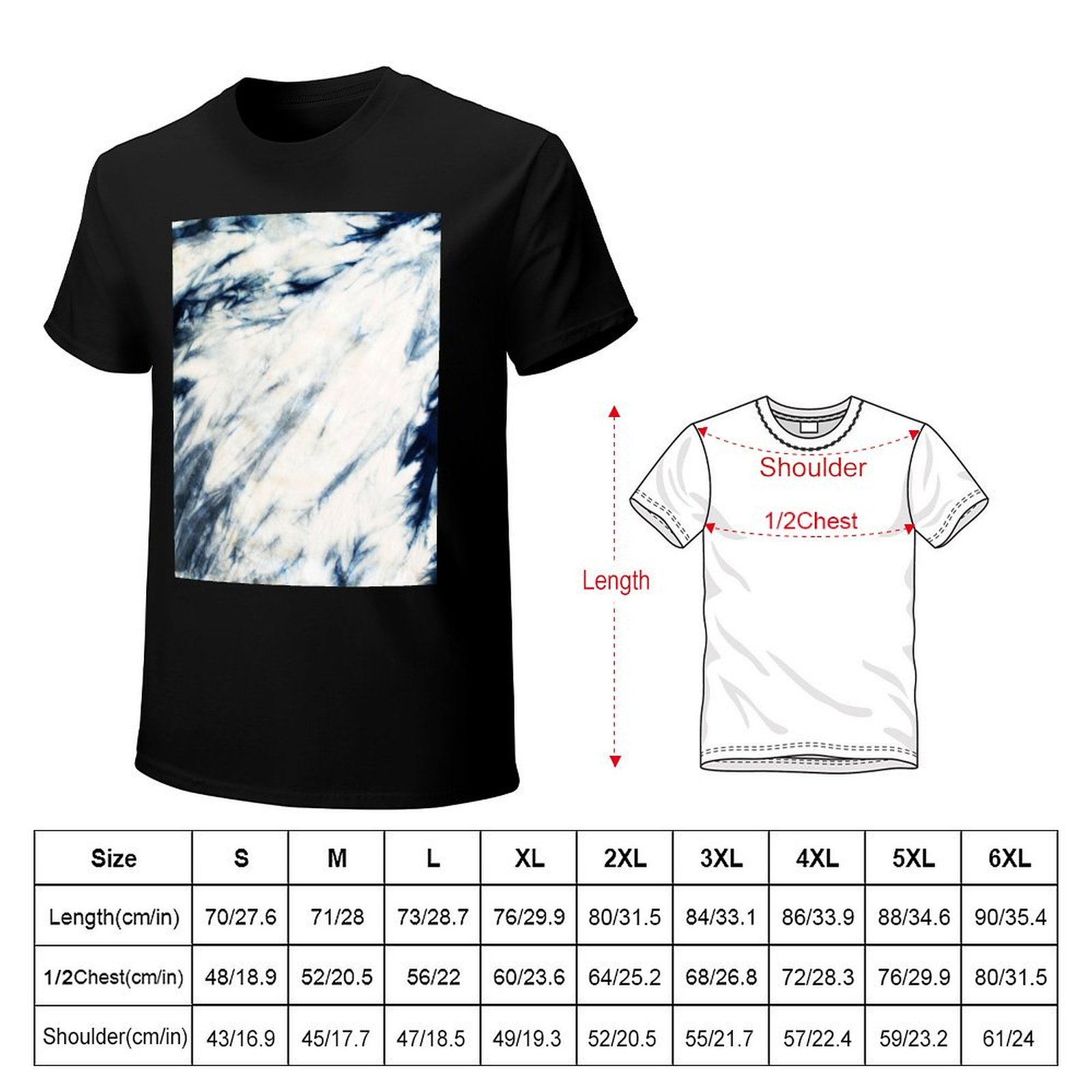 シボリ インディゴ マーブル タイダイ Tシャツ ホリデー  - Shibori Tie Dye のレビューと価格
