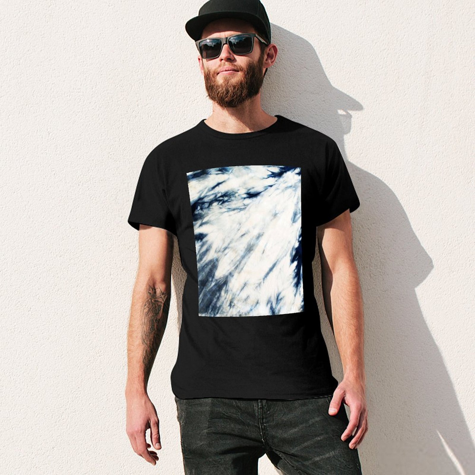 シボリ インディゴ マーブル タイダイ Tシャツ ホリデー  - Shibori Tie Dye のレビューと価格
