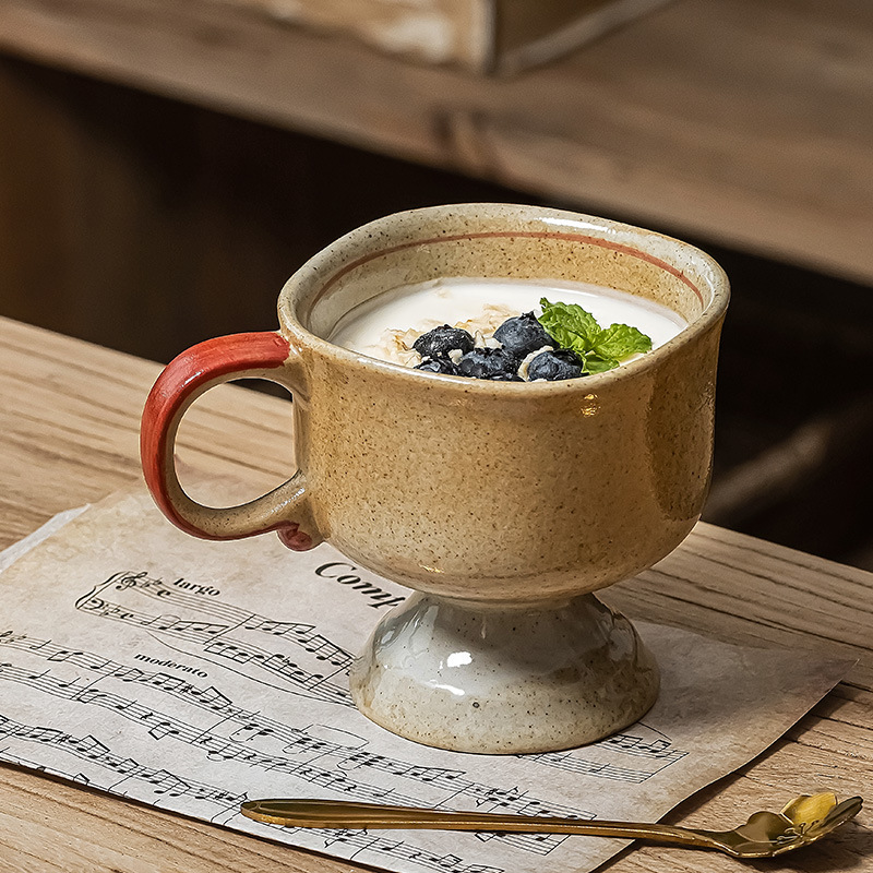 レトロスタイルのセラミックカップコーヒーカップ日本製ゴブレッ - Japanese Daily Lifestyle のレビューと価格